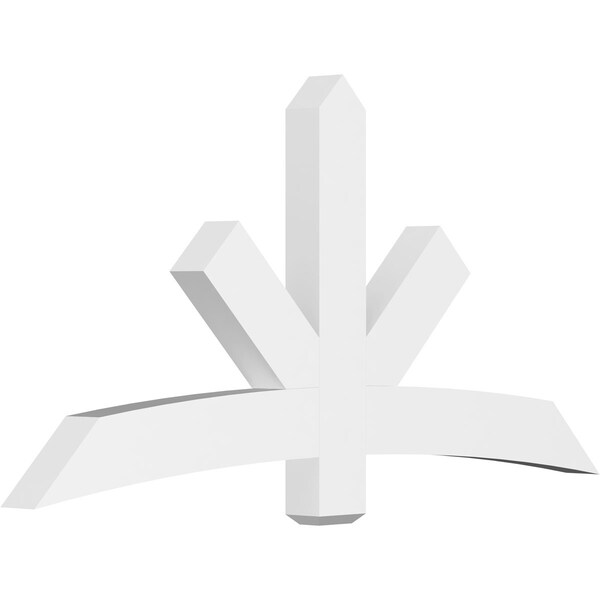 Ekena Millwork Alberta Architectural Grade PVC Gable Bracket, 72"W x 36"H x 4"D x 6"F, 12/12 Pitch GBP072X36X0406ALB00 - main